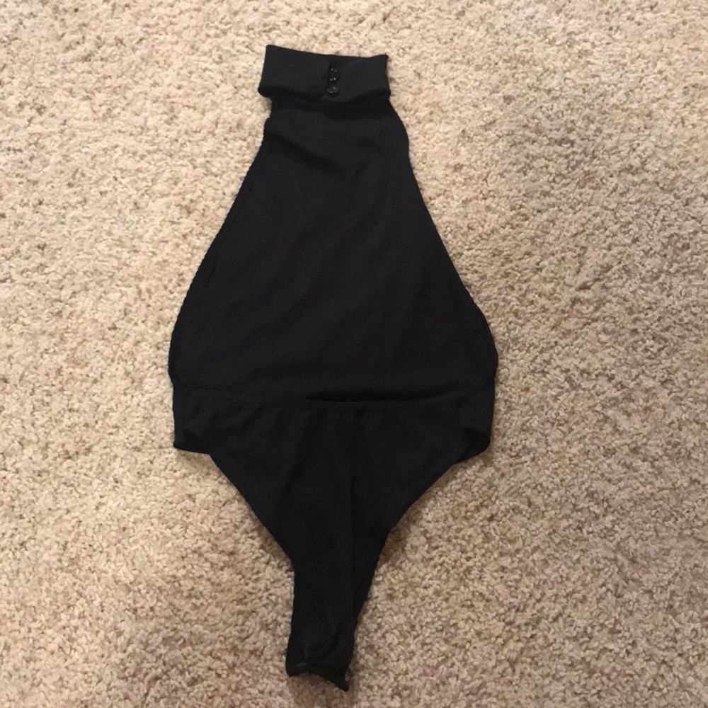SOLD ***.  NASTY GAL LOW SIDES BACKLESS BODYSUIT- XS